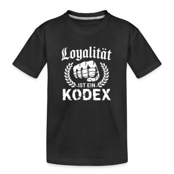 Loyalität ist ein Kodex - Kids' Premium Organic T-Shirt - black - Front