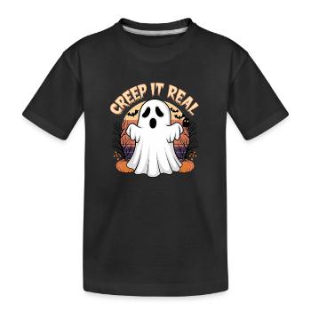 Grusel es echt - Kinder Premium Bio T-Shirt - Schwarz - Vorne