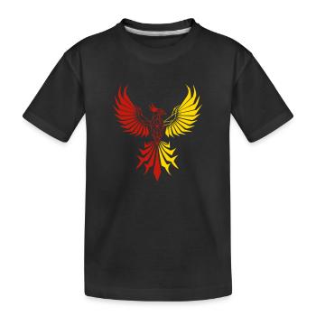 Phénix – Renaissance et force - T-shirt bio Premium Enfant - noir - Devant