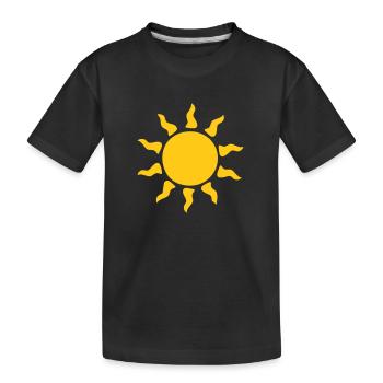 Sonne - Kinder Premium Bio T-Shirt - Schwarz - Vorne