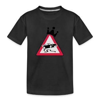Drift King - Kids' Premium Organic T-Shirt - black - Front