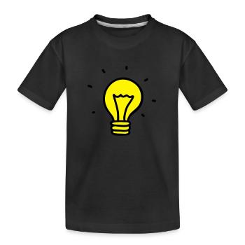 Glühbirne - Idee - Kinder Premium Bio T-Shirt - Schwarz - Vorne