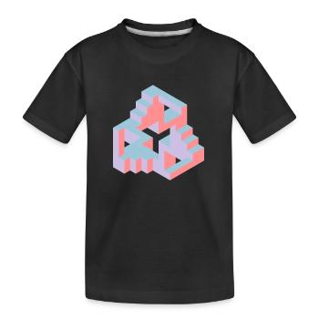 Impossible Figures 77B - Kids' Premium Organic T-Shirt - black - Front