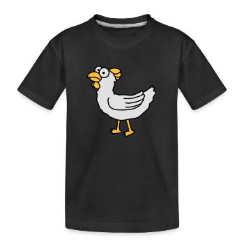 chicken - Kids' Premium Organic T-Shirt - black - Front