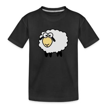 das leicht bekloppte Määähndy-Schaf - Kinder Premium Bio T-Shirt - Schwarz - Vorne