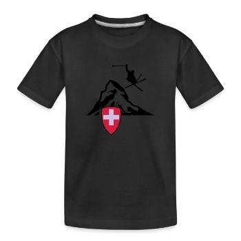 Matterhorn Zermatt Suisse - T-shirt bio Premium Enfant - noir - Devant