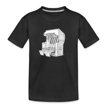 Chaise de plage Mer du Nord Mer Baltique Îles de la mer du Nord Cadeau - T-shirt bio Premium Enfant - noir - Devant