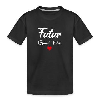 Futur Grand Frère cadeau grossesse et naissance - T-shirt bio Premium Enfant - noir - Devant