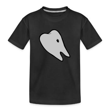 Dent trou de carie - T-shirt bio Premium Enfant - noir - Devant