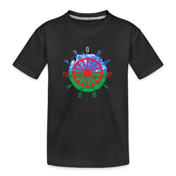 Proud to be Roma - Kids' Premium Organic T-Shirt - black - Front