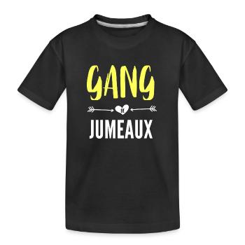 gang de jumeaux - T-shirt bio Premium Enfant - noir - Devant