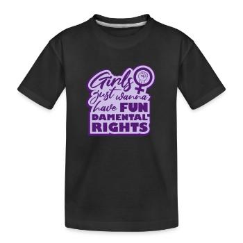 veulent avoir des droits fondamentaux - T-shirt bio Premium Enfant - noir - Devant