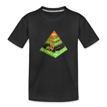 Pyramide d’énergie du loup - T-shirt bio Premium Enfant - noir - Devant
