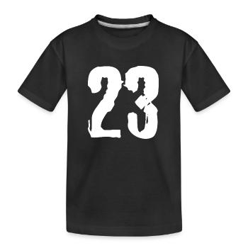 23 number jersey - Kids' Premium Organic T-Shirt - black - Front