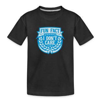 Je me fiche des faits - T-shirt bio Premium Enfant - noir - Devant