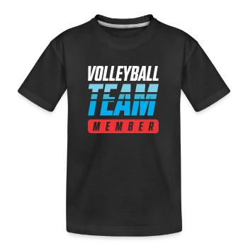 Volleyball Team - Kids' Premium Organic T-Shirt - black - Front