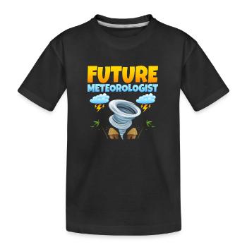 Météorologue du futur Météorologie Météorologie - T-shirt bio Premium Enfant - noir - Devant