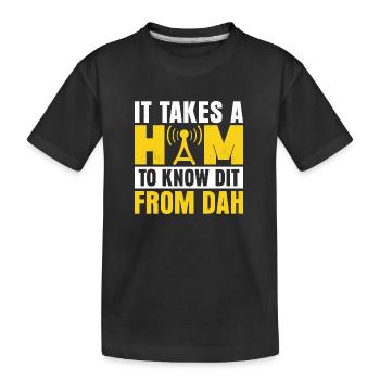 Il faut un jambon pour savoir dit de l’opérateur Dah Amat - T-shirt bio Premium Enfant - noir - Devant