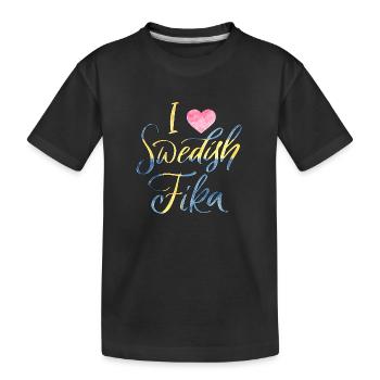 Suède Suède Viking Norden Scandinavie fika - T-shirt bio Premium Enfant - noir - Devant