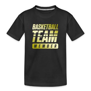 Équipe de basket-ball - T-shirt bio Premium Enfant - noir - Devant