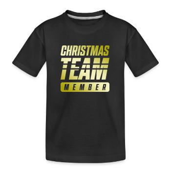 Christmas Team - Kinder Premium Bio T-Shirt - Schwarz - Vorne