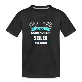 Seiler Design für stolze Handwerker - Kinder Premium Bio T-Shirt - Schwarz - Vorne