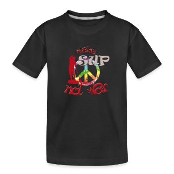 Make SUP not War - Kids' Premium Organic T-Shirt - black - Front
