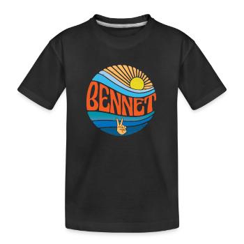 Bennet Hemd Vintage Sunset Bennet Groovy Tie Dye - Kinder Premium Bio T-Shirt - Schwarz - Vorne