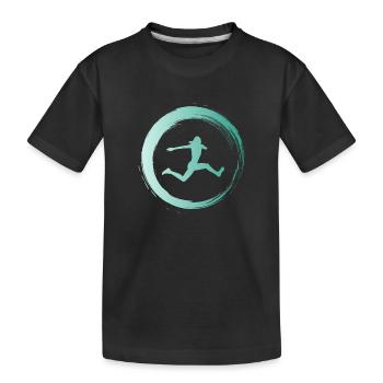 Sporty Hobby Leidenschaft Dreisprung - Kinder Premium Bio T-Shirt - Schwarz - Vorne