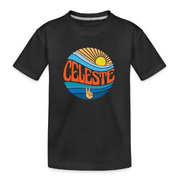 Celeste Shirt Vintage Sunset Celeste Groovy Tie - T-shirt bio Premium Enfant - noir - Devant
