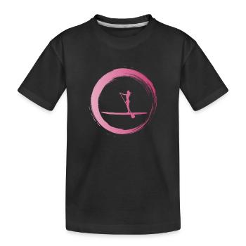 Sporty Hobby Leidenschaft Stand Up Paddle - Kinder Premium Bio T-Shirt - Schwarz - Vorne
