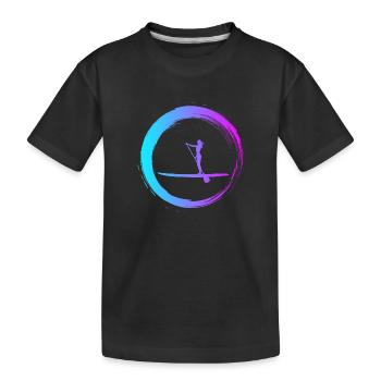 Sporty Hobby Leidenschaft Stand Up Paddle - Kinder Premium Bio T-Shirt - Schwarz - Vorne