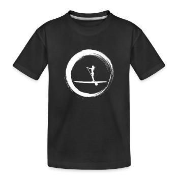 Sporty Hobby Leidenschaft Stand Up Paddle - Kinder Premium Bio T-Shirt - Schwarz - Vorne