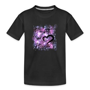 Konfetti im Herzen - Kinder Premium Bio T-Shirt - Schwarz - Vorne