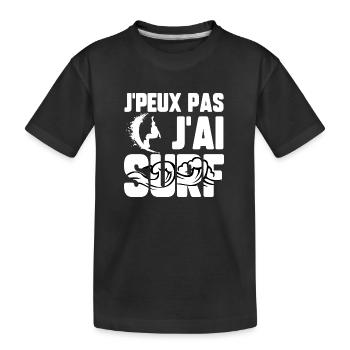 J’peux pas j’ai surf - T-shirt bio Premium Enfant - noir - Devant