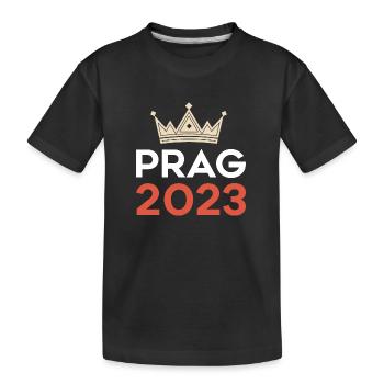 Prag 2023 - Kinder Premium Bio T-Shirt - Schwarz - Vorne