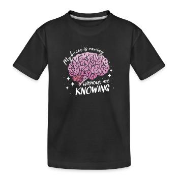 Epilepsie-Bewusstsein - Kinder Premium Bio T-Shirt - Schwarz - Vorne