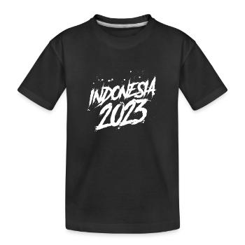 Indonésie 2023 - T-shirt bio Premium Enfant - noir - Devant