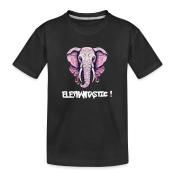 Elefantenhaft - Kinder Premium Bio T-Shirt - Schwarz - Vorne