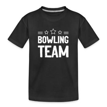 Bowling Team Mannschaft - Kinder Premium Bio T-Shirt - Schwarz - Vorne