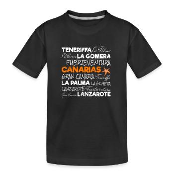 Îles Canaries Retro Starfish Vintage Holidays - T-shirt bio Premium Enfant - noir - Devant