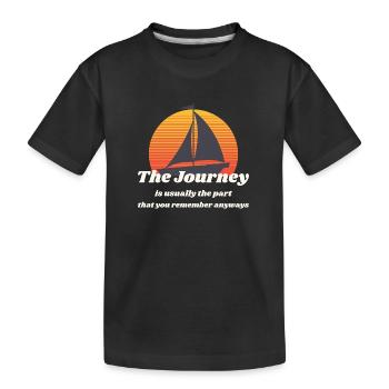 Die Reise ist in der Regel der Teil, an den Sie sich erinnern - Kinder Premium Bio T-Shirt - Schwarz - Vorne