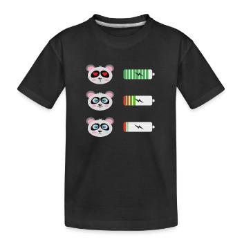 Chemise Panda Battery - T-shirt bio Premium Enfant - noir - Devant