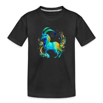 Lolo der Steinbock - Kinder Premium Bio T-Shirt - Schwarz - Vorne
