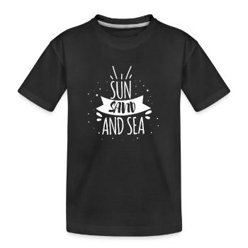 sun and sea - Kinder Premium Bio T-Shirt - Schwarz - Vorne