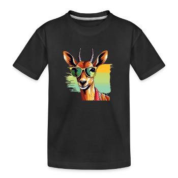 Mokka l'antilope - T-shirt bio Premium Enfant - noir - Devant