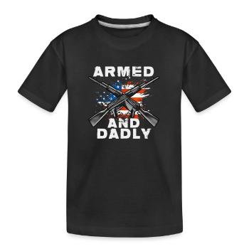 Pères paternels armés et paternels - T-shirt bio Premium Enfant - noir - Devant