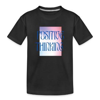 Pensée positive - Coloré - T-shirt bio Premium Enfant - noir - Devant