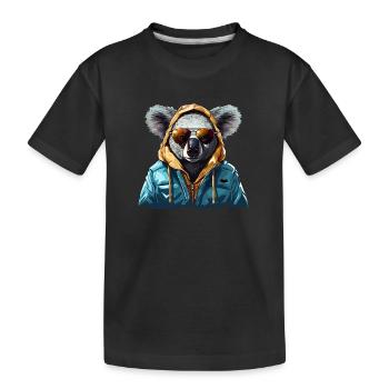 Street style koala bear | Koala lovers - Kids' Premium Organic T-Shirt - black - Front