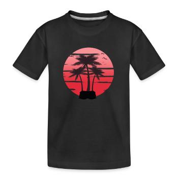 Vacances Palmiers - T-shirt bio Premium Enfant - noir - Devant